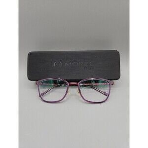 Morel France OGA Eyeglasses Purple Frames Only 30055L 51 19 140 PR06 Metal